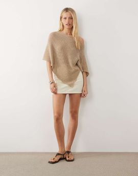 ASOS DESIGN ASOS DESIGN metallic knit poncho in gold