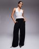 ASOS DESIGN ASOS DESIGN metallic tie neck halter top in silver - 3