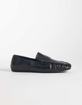 ASOS DESIGN ASOS DESIGN Micha real leather soft loafers in black