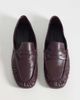 ASOS DESIGN ASOS DESIGN Micha real leather soft loafers in burgundy-Red - 3
