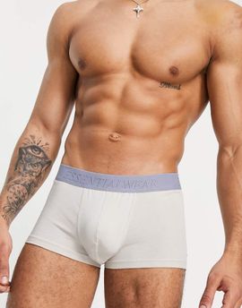 ASOS DESIGN ASOS DESIGN microfiber short trunks with essentials branding in gray