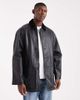 ASOS DESIGN ASOS DESIGN mid length real leather coach jacket in black - 1