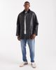 ASOS DESIGN ASOS DESIGN mid length real leather coach jacket in black - 2