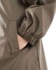 ASOS DESIGN ASOS DESIGN mid length rubberized rain jacket in mushroom-Neutral - 3
