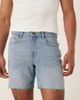 ASOS DESIGN ASOS DESIGN mid length slim denim shorts in light wash blue - 2
