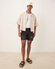 ASOS DESIGN ASOS DESIGN mid length slim denim shorts with rips in black - 1