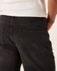 ASOS DESIGN ASOS DESIGN mid length slim denim shorts with rips in black - 4