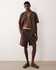 ASOS DESIGN ASOS DESIGN mid length textured jorts in brown - part of a set - 1