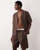ASOS DESIGN ASOS DESIGN mid length textured jorts in brown - part of a set - 2