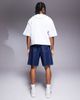 ASOS DESIGN ASOS DESIGN mid length wide denim shorts with tie front in raw wash-Blue - 2