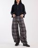ASOS DESIGN ASOS DESIGN mid rise barrel jeans in plaid print-Multi - 1