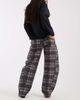 ASOS DESIGN ASOS DESIGN mid rise barrel jeans in plaid print-Multi - 2