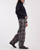 ASOS DESIGN ASOS DESIGN mid rise barrel jeans in plaid print-Multi - 3