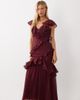 ASOS DESIGN ASOS DESIGN midaxi dress with ruffle detailing in plum-Purple - 3