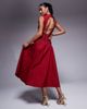 ASOS DESIGN ASOS DESIGN midi dress with ruched bodice and center channel detail in red-pink - 2