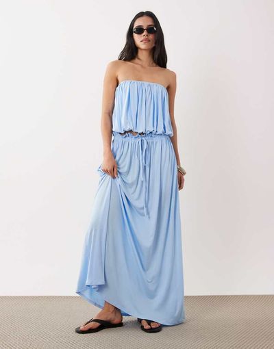 ASOS DESIGN ASOS DESIGN midi skirt in light blue - part of a set