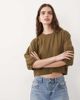 ASOS DESIGN ASOS DESIGN midi sleeve sweat top in olive-Brown - 3