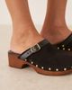 ASOS DESIGN ASOS DESIGN Miles closed-toe studded clogs in black suede - 3