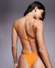 ASOS DESIGN ASOS DESIGN Millie skinny straps triangle bikini top with hardware detail in pumpkin-Orange - 2