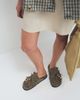 ASOS DESIGN ASOS DESIGN Milo premium fringed mules in olive suede-Green - 2