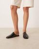 ASOS DESIGN ASOS DESIGN Mimic premium flat mules in black leather - 1