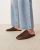ASOS DESIGN ASOS DESIGN Mimic premium flat mules in chocolate suede-Brown - 1