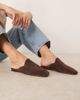ASOS DESIGN ASOS DESIGN Mimic premium flat mules in chocolate suede-Brown - 2