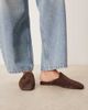 ASOS DESIGN ASOS DESIGN Mimic premium flat mules in chocolate suede-Brown - 3