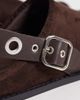 ASOS DESIGN ASOS DESIGN Mina grommet detailing flat mules in chocolate-Brown - 4