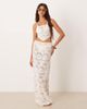 ASOS DESIGN ASOS DESIGN Minette beach crochet lace maxi skirt in cream-Black - 1