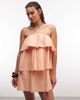 ASOS DESIGN ASOS DESIGN mini bandeau dress with ruffle details in peach-Orange - 1