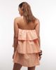 ASOS DESIGN ASOS DESIGN mini bandeau dress with ruffle details in peach-Orange - 2