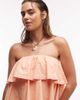 ASOS DESIGN ASOS DESIGN mini bandeau dress with ruffle details in peach-Orange - 4