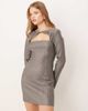 ASOS DESIGN ASOS DESIGN mini dress with bust detail detail in gray pinstripe - 1
