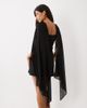 ASOS DESIGN ASOS DESIGN mini dress with sheer cape shoulders in black scuba-style fabric - 2