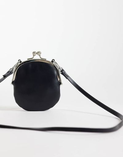 ASOS DESIGN ASOS DESIGN mini frame charm pouch in black