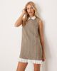 ASOS DESIGN ASOS DESIGN mini shift dress in multi check with contrast shirt collar and hem - 1