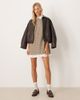 ASOS DESIGN ASOS DESIGN mini shift dress in multi check with contrast shirt collar and hem - 2