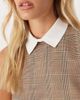 ASOS DESIGN ASOS DESIGN mini shift dress in multi check with contrast shirt collar and hem - 3