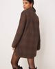 ASOS DESIGN ASOS DESIGN mini shirt dress with wide cuffs and oversized pockets in brown plaid-Multi - 3