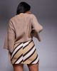ASOS DESIGN ASOS DESIGN mini skirt in brown stripe - 3
