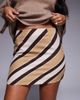 ASOS DESIGN ASOS DESIGN mini skirt in brown stripe - 4