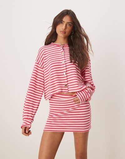 ASOS DESIGN ASOS DESIGN mini skirt in stripe - part of a set-Multi