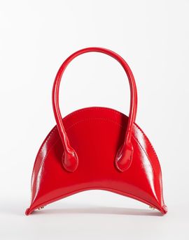 ASOS DESIGN ASOS DESIGN mini structured croissant clutch bag in red