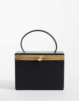 ASOS DESIGN ASOS DESIGN mini vanity case clutch bag in black