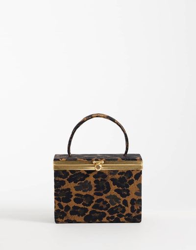 ASOS DESIGN ASOS DESIGN mini vanity case clutch bag in leopard-Multi