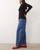 ASOS DESIGN ASOS DESIGN minimalist waistband barrel leg jeans in rinse wash-Blue - 3