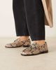 ASOS DESIGN ASOS DESIGN Minnie ruched detail loafers in snake-Multi - 1