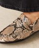 ASOS DESIGN ASOS DESIGN Minnie ruched detail loafers in snake-Multi - 4