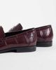 ASOS DESIGN ASOS DESIGN Minnie ruched detailing loafers in burgundy croc-Red - 3
